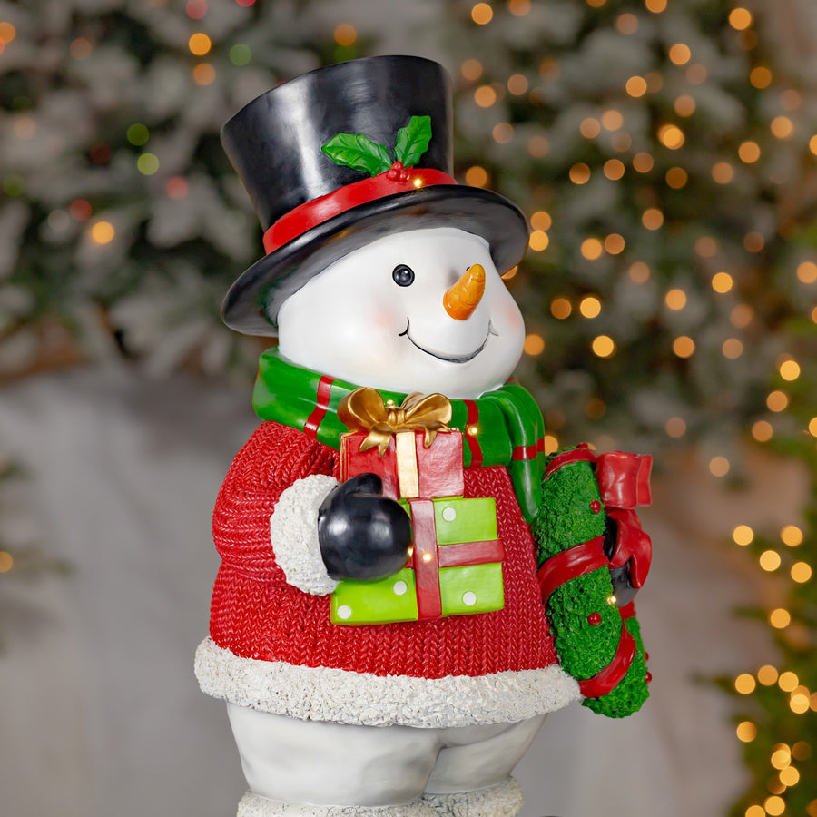 Light-Up Polyresin Snowman product photo 2