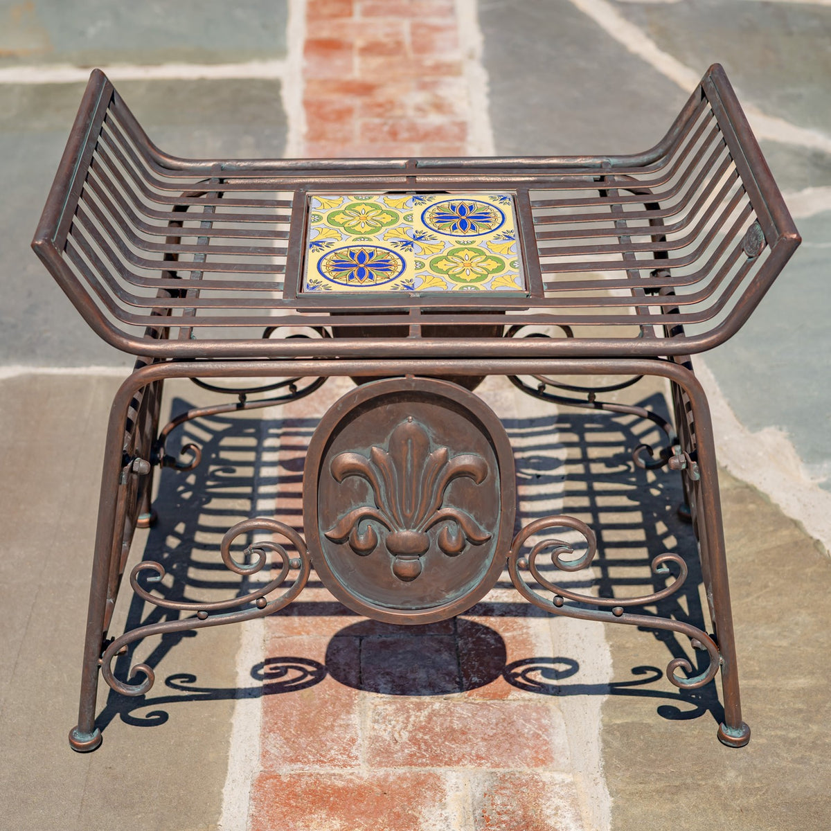 Atlantis backless mosaic metal chair Plato product photo 1