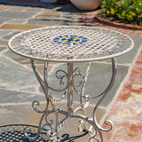 San Marino round mosaic bistro table detail 1