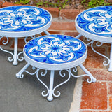 Catalonia mosaic plant stand set detail 1