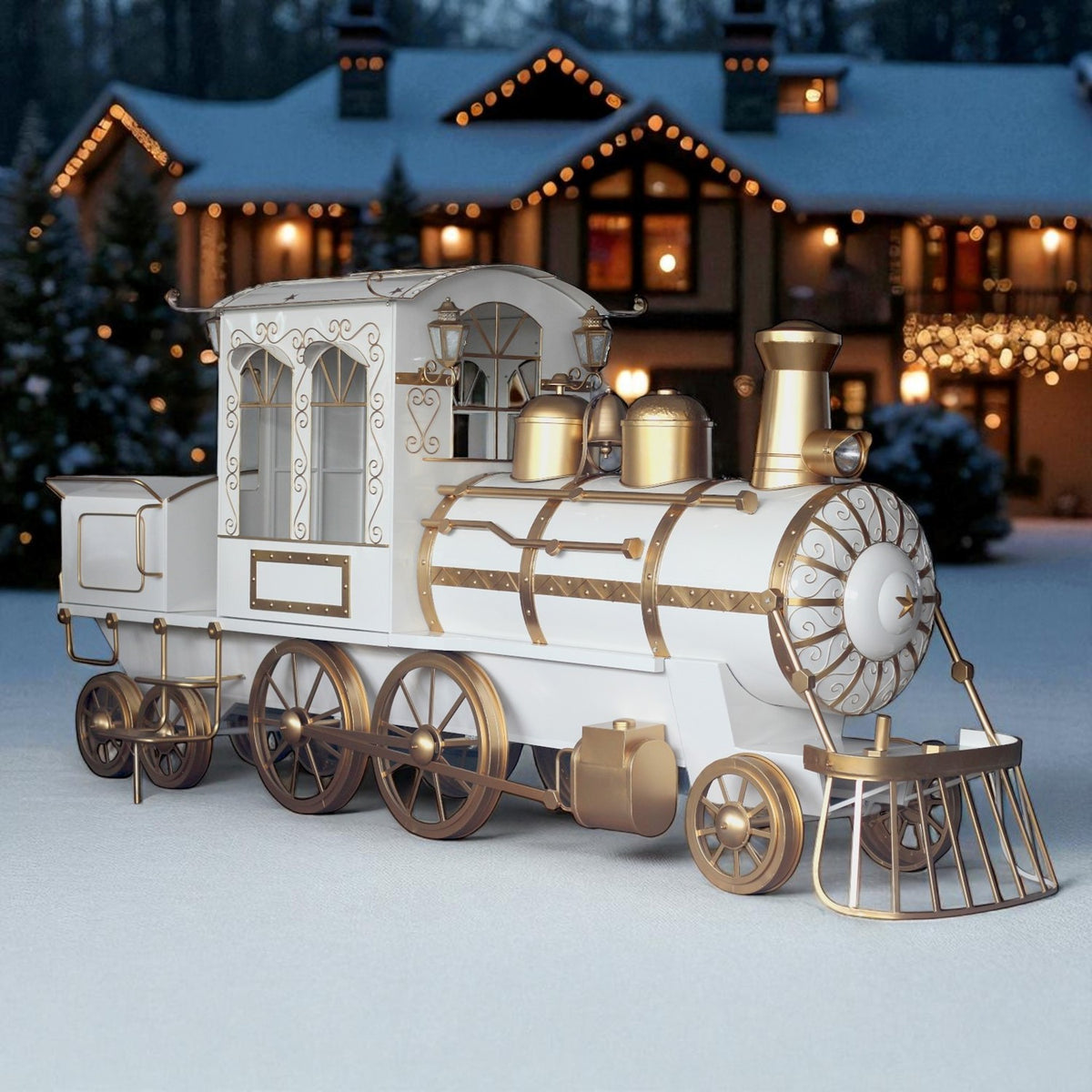 White Gold Flying Santa product photo 3