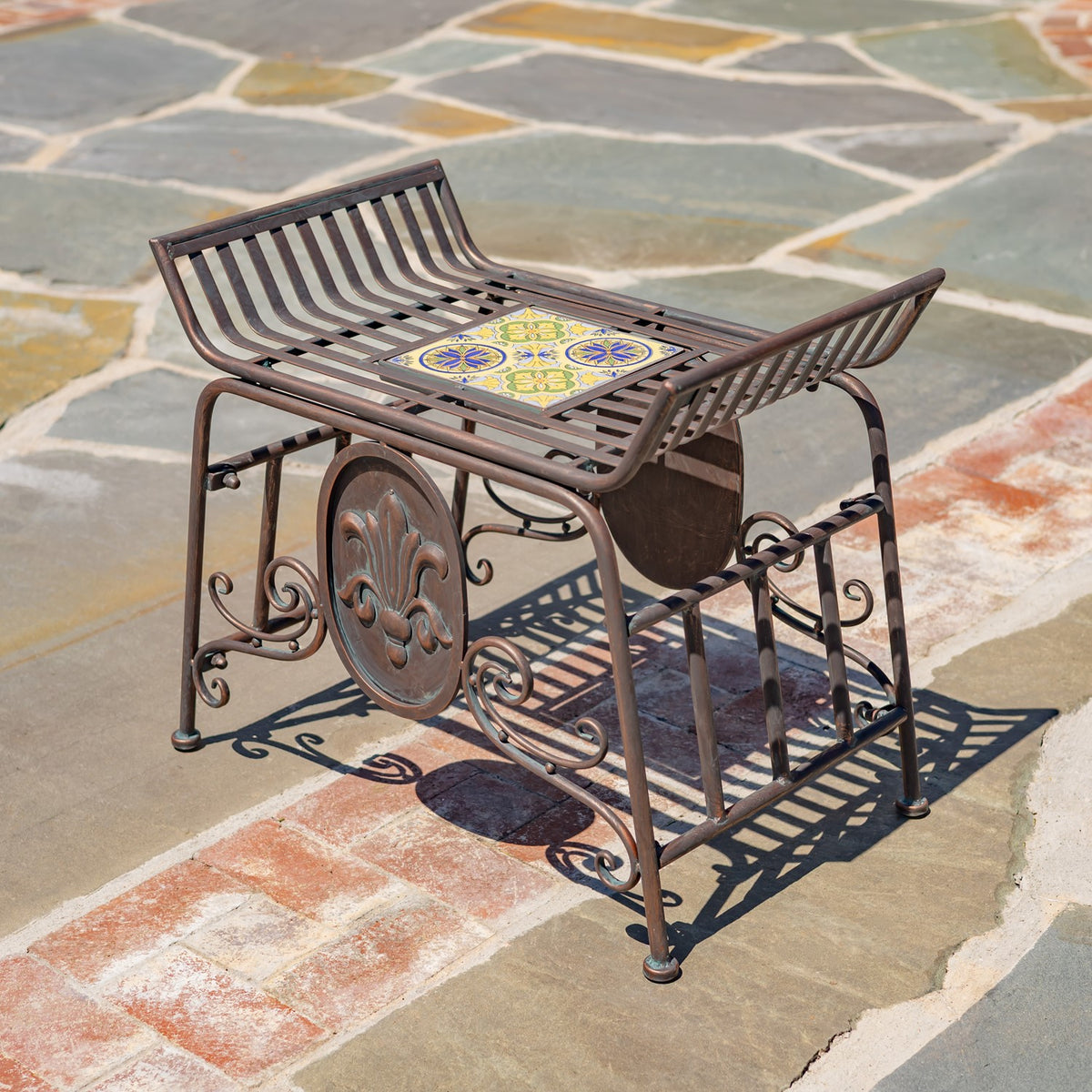 Atlantis backless mosaic metal chair Plato product photo 2
