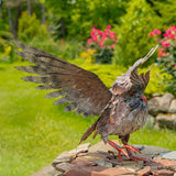 Soaring metal great horned owl garden statue product photo 4