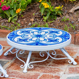 Catalonia mosaic plant stand set detail 3
