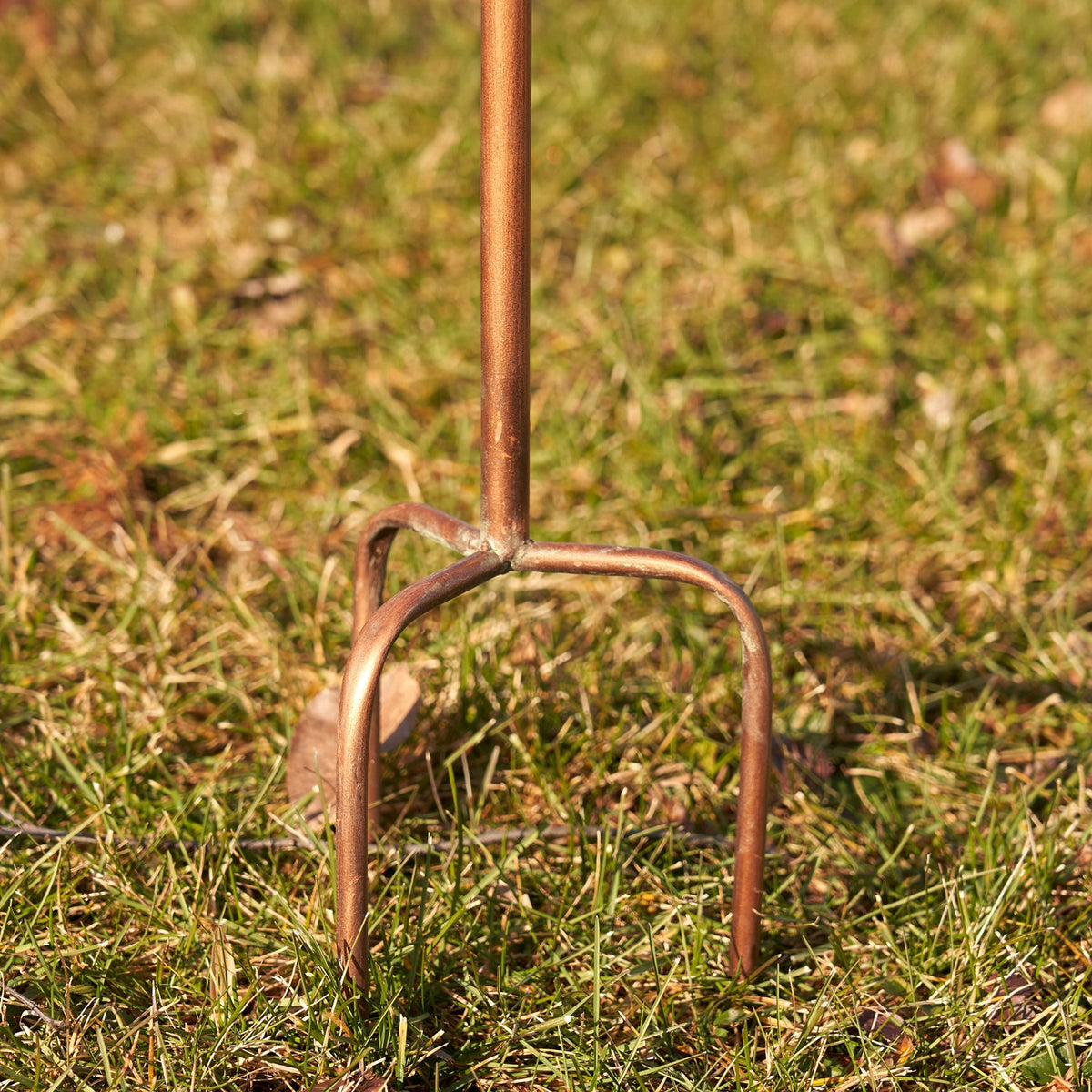 Antique copper Mary birdhouse stake product photo 5