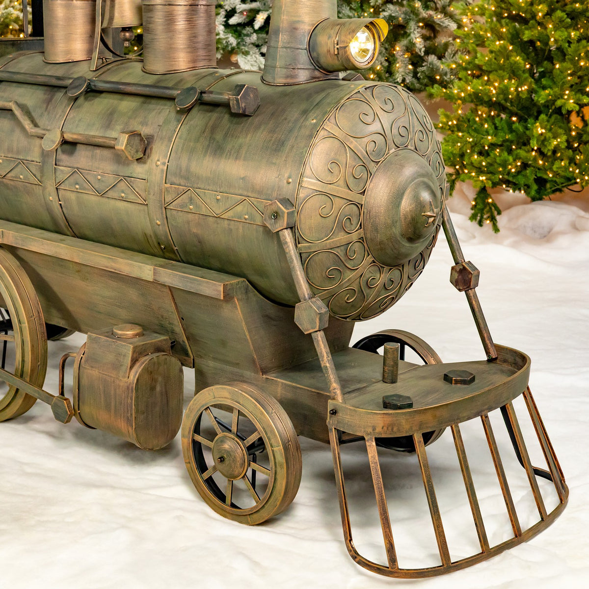 Antique Bronze Flying Santa product photo 4