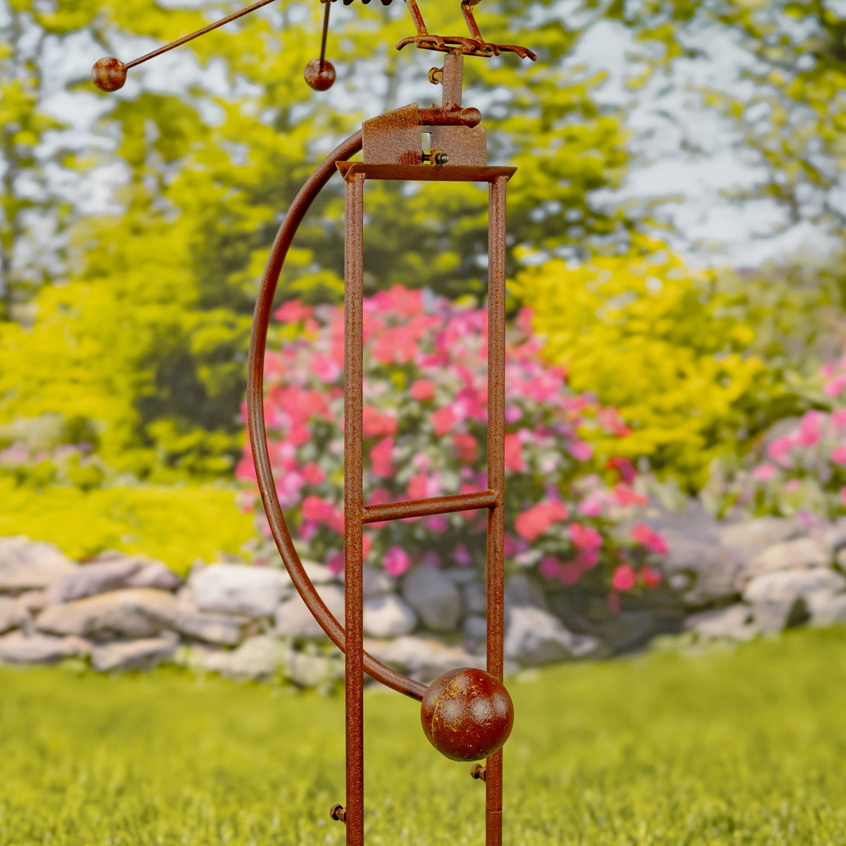 58 inch metal owl rocking garden stake Wendy product photo