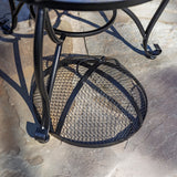24.8"D. Round Mosaic Tile Metal Fire Pit "St. Augustine" detail 4
