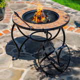 Mosaic tile fire pit Shenandoah detail 5