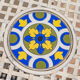 San Marino round mosaic bistro table detail 5