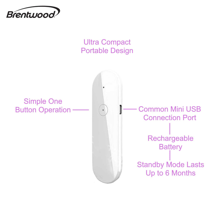 Brentwood UVS-300 USB-rechargeable chemical and ozone free UV wand