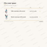 Whimsical snowman figurine set of 2: piece sizes and quantities