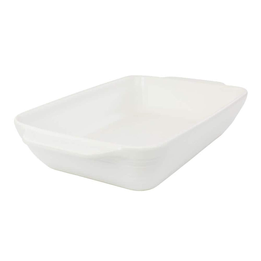 Bee and Willow 4 Quart stoneware baker white speckle